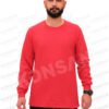 Sıfır Yaka Sweatshirt Kırmızı