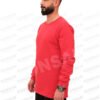 Sıfır Yaka Sweatshirt Kırmızı